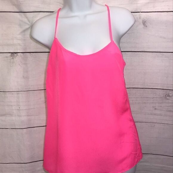 J. Crew Factory Racerback Cami Top-Neon Pink Sz 00 - Picture 2 of 8